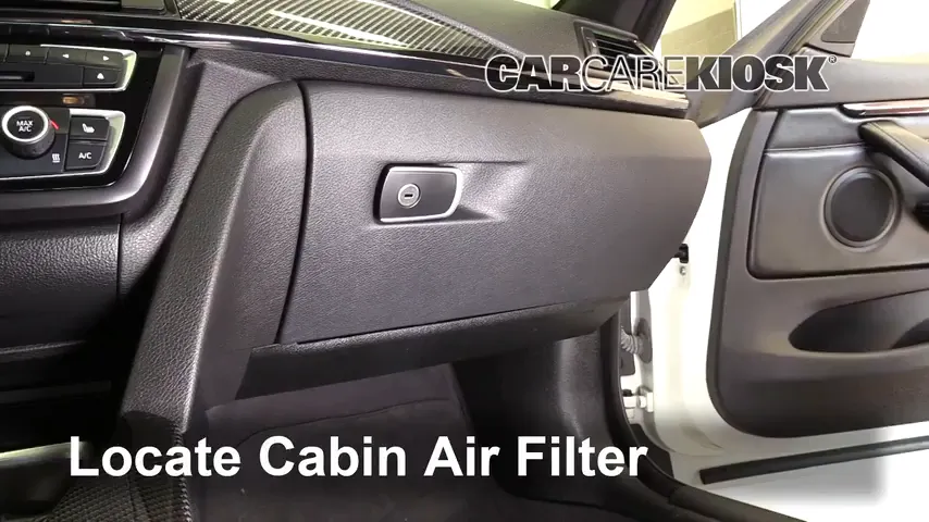 Cabin Air Filter Replacement: 2015 BMW M4 3.0L 6 Cyl. Turbo Coupe